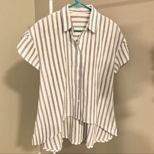 Blue and White Striped Blouse! BRAND NEW